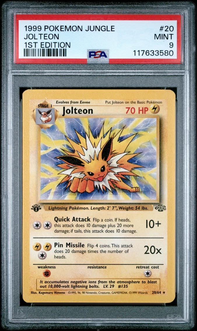 Jolteon 1st Edition, Jungle, PSA 9