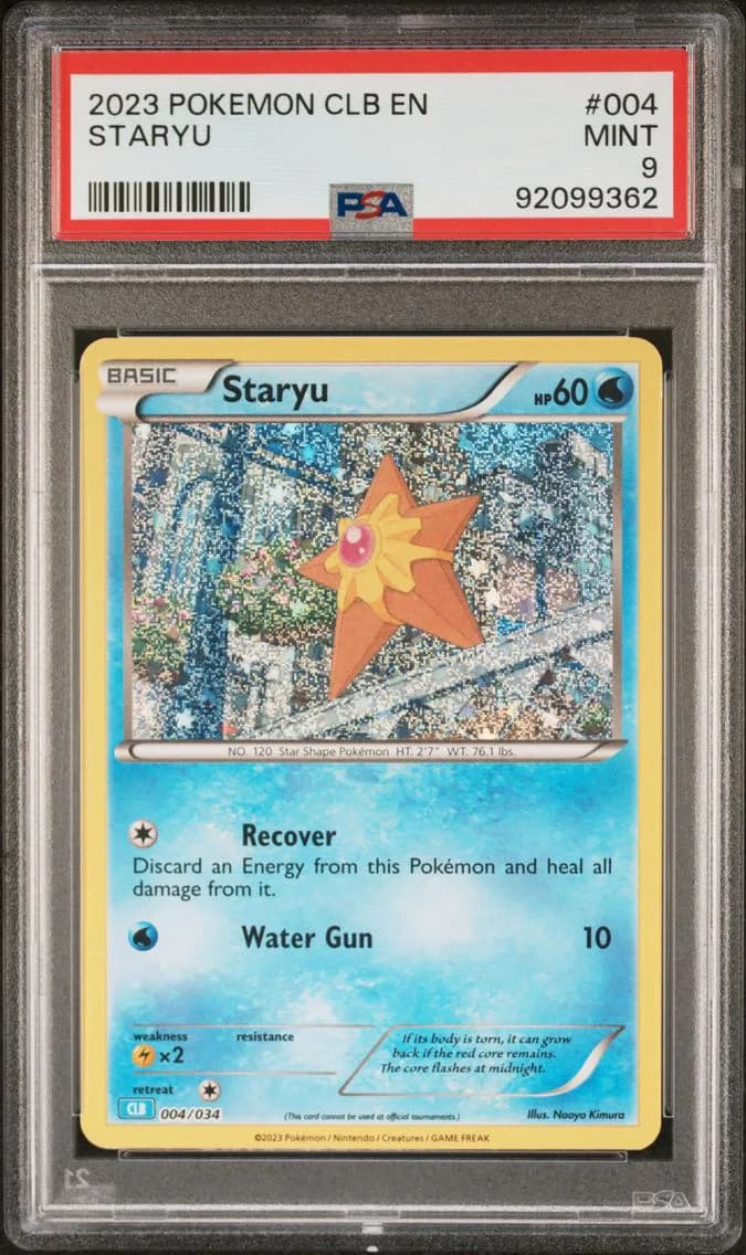 Staryu, Clb-Trading Card Game Classic Blastoise & Suicune EX Deck, PSA 9