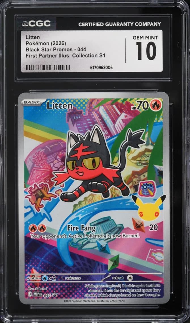 Litten, Black Star Promos - Mega Evolution MEP EN, CGC 10