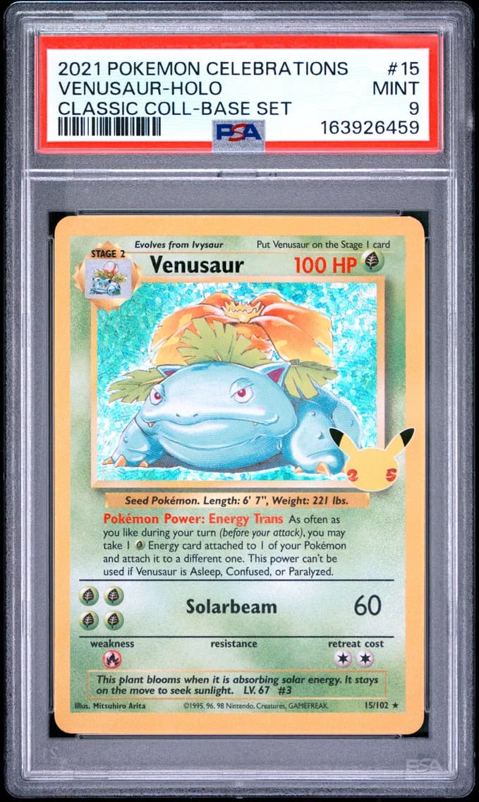 Venusaur-Holo, Celebrations Classic Collection, PSA 9