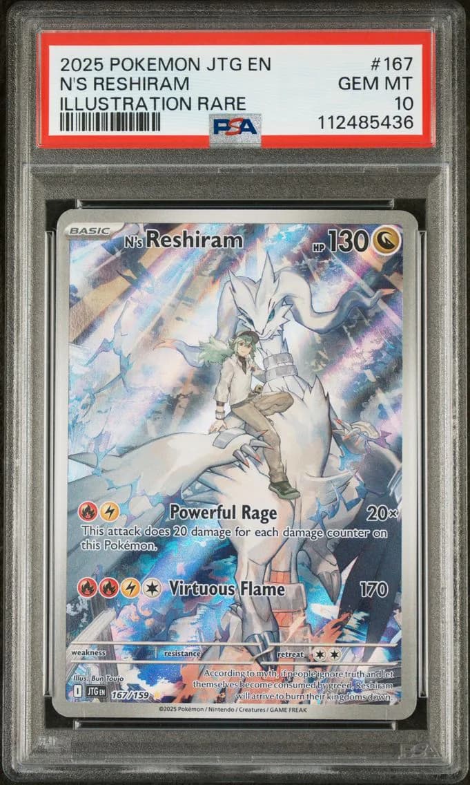 N's Reshiram, Journey Together, PSA 10
