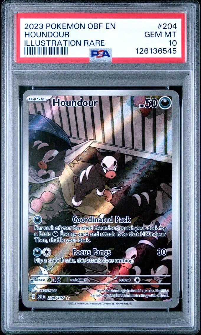 Houndour, Obsidian Flames, PSA 10