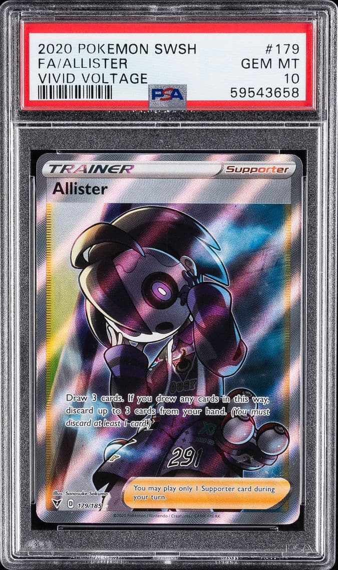 Allister, Sword & Shield Vivid Voltage, PSA 10