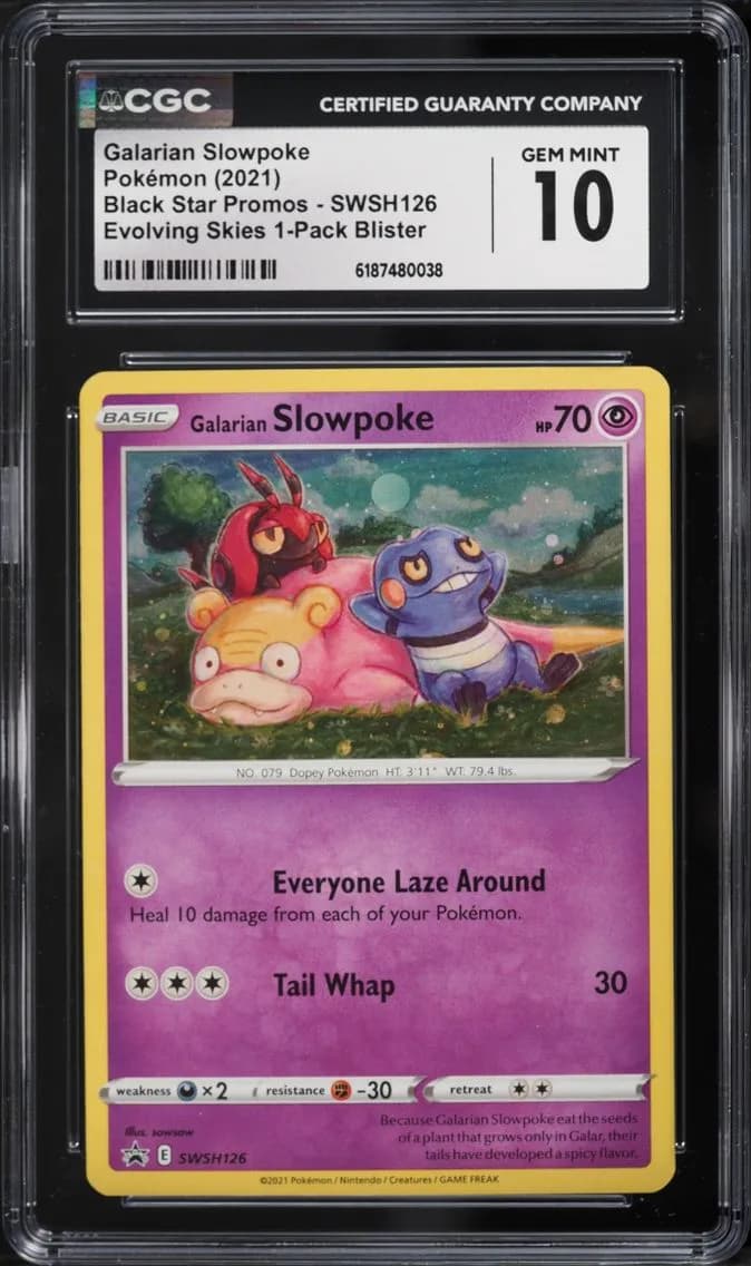 Galarian Slowpoke, Black Star Promos - Sword & Shield, CGC 10
