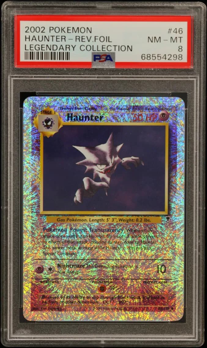 Haunter-Reverse Foil, Legendary Collection, PSA 8