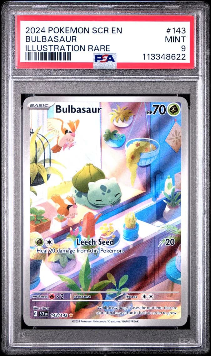 Bulbasaur, Stellar Crown, PSA 9