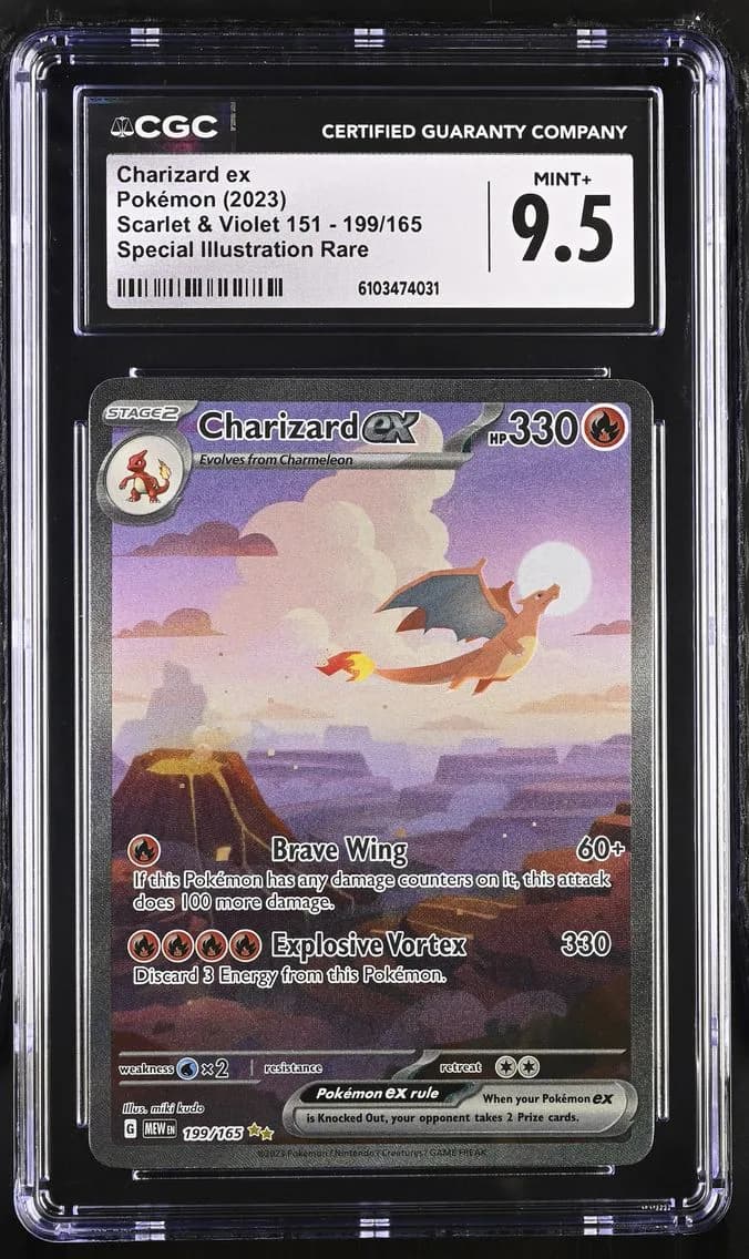 Charizard ex, Scarlet & Violet 151, CGC 9.5