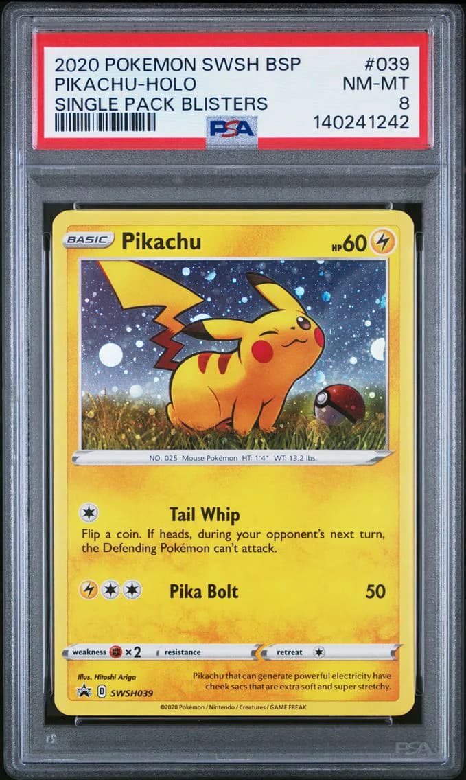 Pikachu-Holo, Swsh Black Star Promo, PSA 8