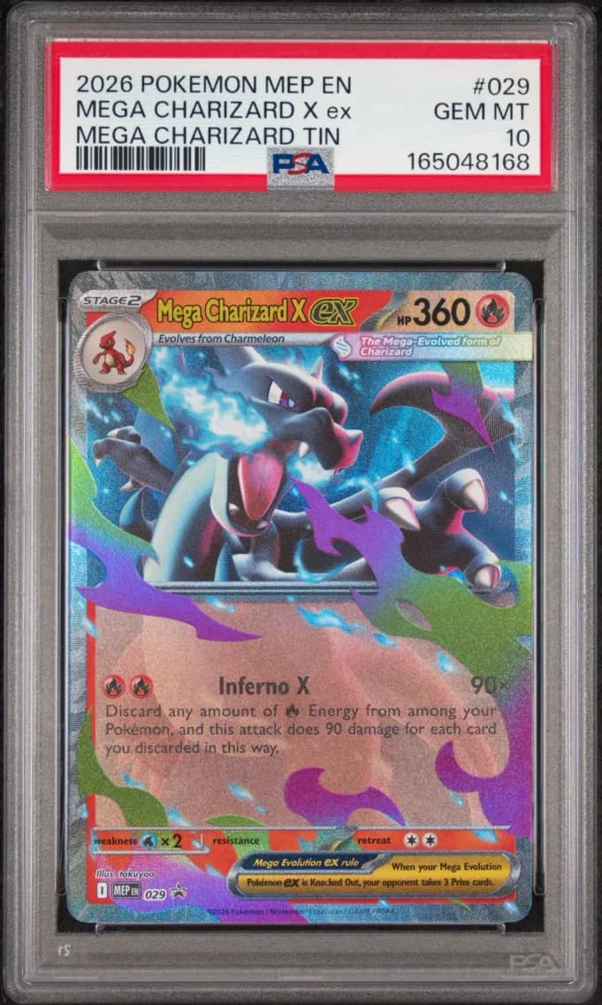 Mega Charizard X EX, Me Black Star Promo, PSA 10