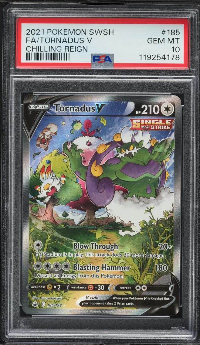Tornadus V, Sword & Shield Chilling Reign, PSA 10