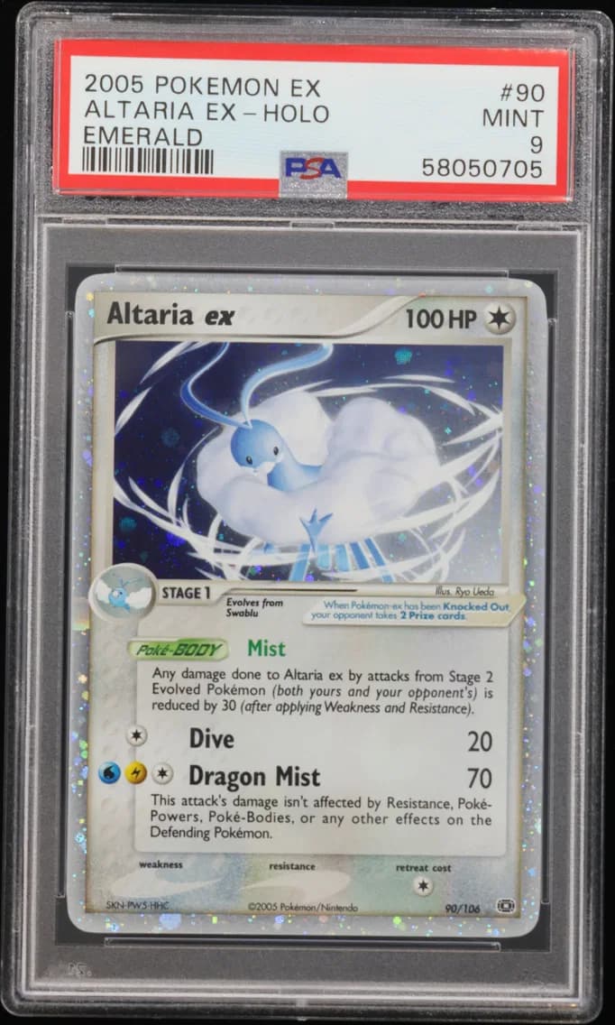 Altaria EX-Holo, EX Emerald, PSA 9