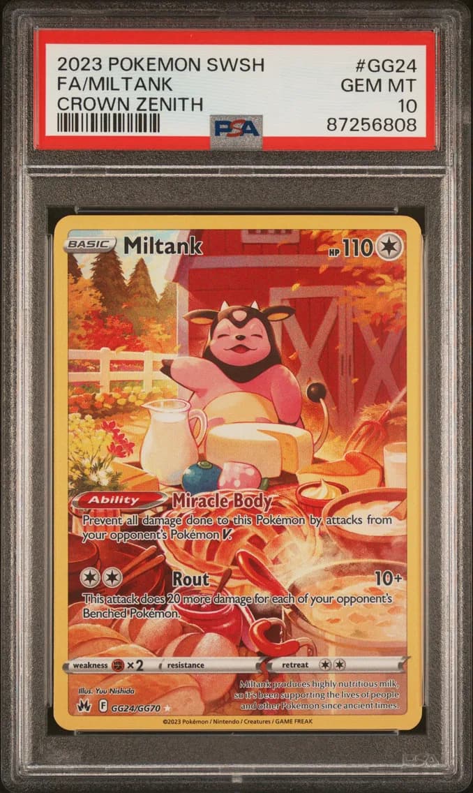 Miltank, Sword and Shield Crown Zenith, PSA 10