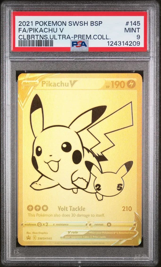 Pikachu V, Swsh Black Star Promo, PSA 9