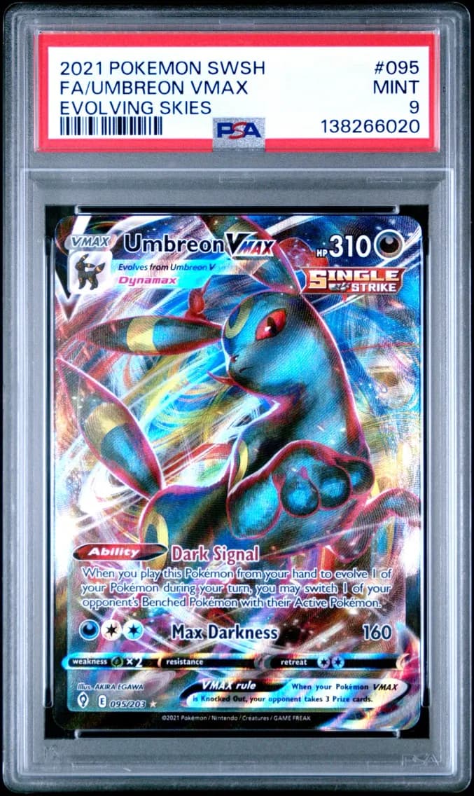 Umbreon VMAX, Sword & Shield Evolving Skies, PSA 9