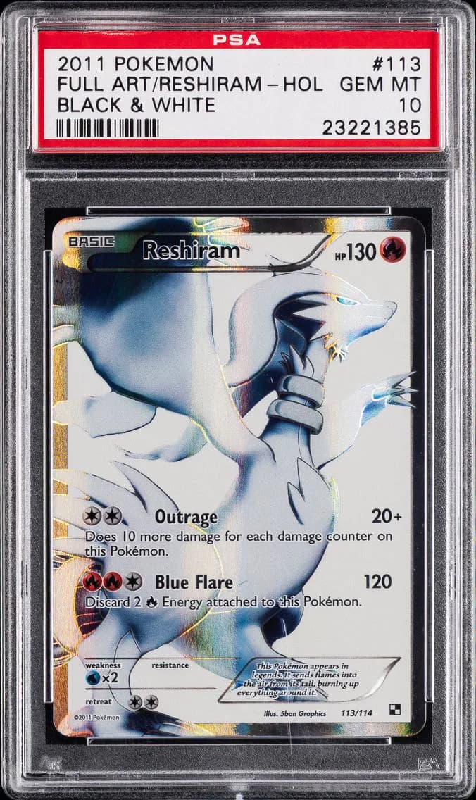 Reshiram, Black & White, PSA 10