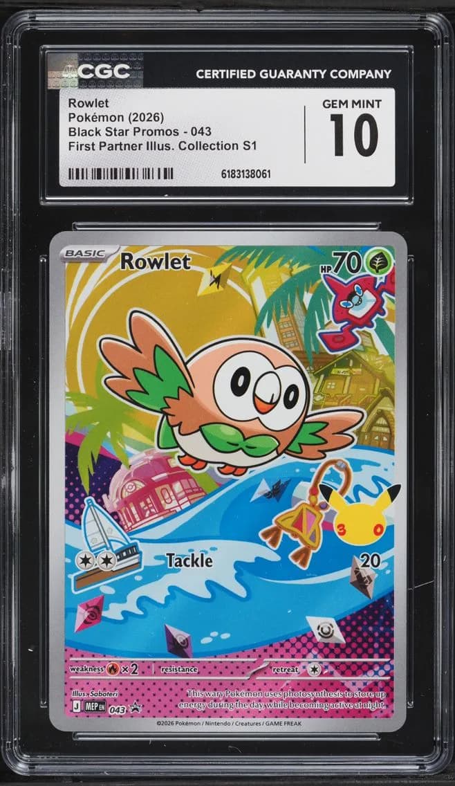 Rowlet, Black Star Promos - Mega Evolution MEP EN, CGC 10
