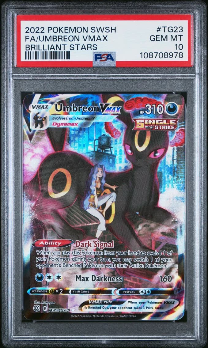 Umbreon VMAX, Sword & Shield Brilliant Stars, PSA 10