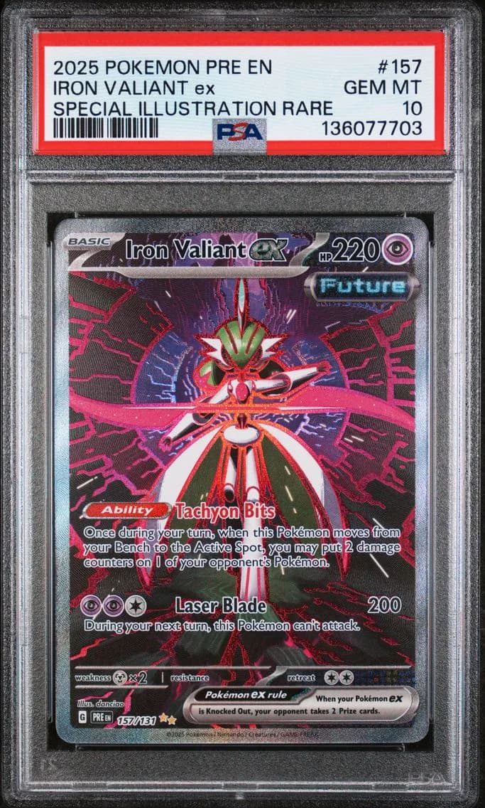 Iron Valiant EX, Prismatic Evolutions, PSA 10