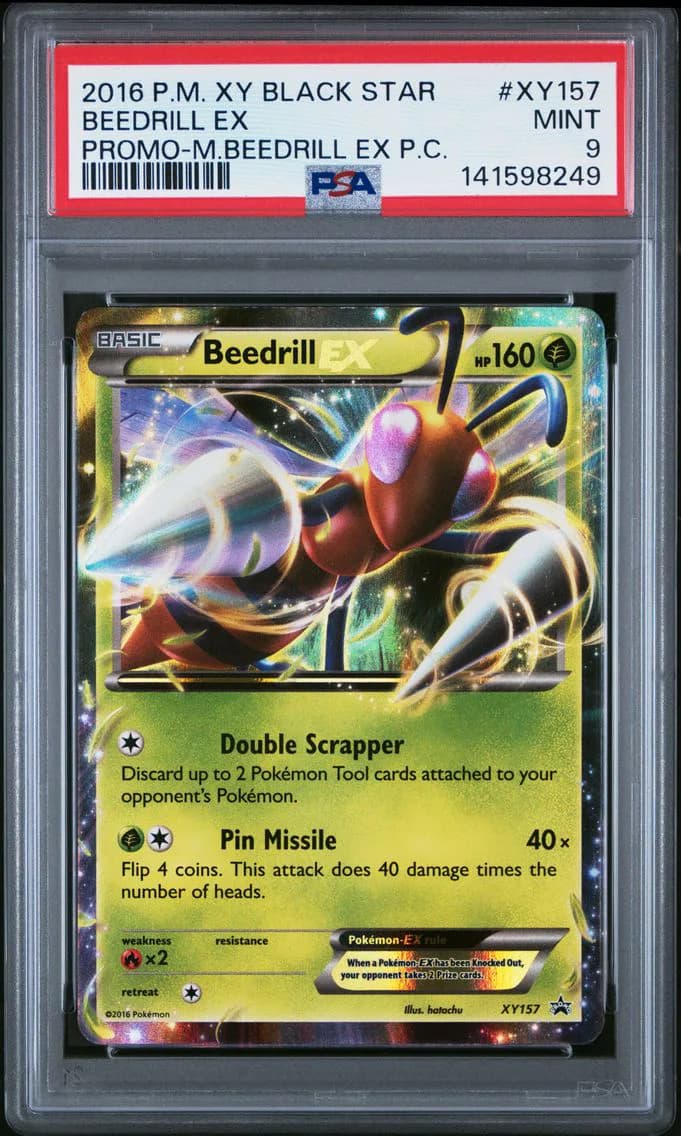 Beedrill EX, XY Black Star Promo, PSA 9