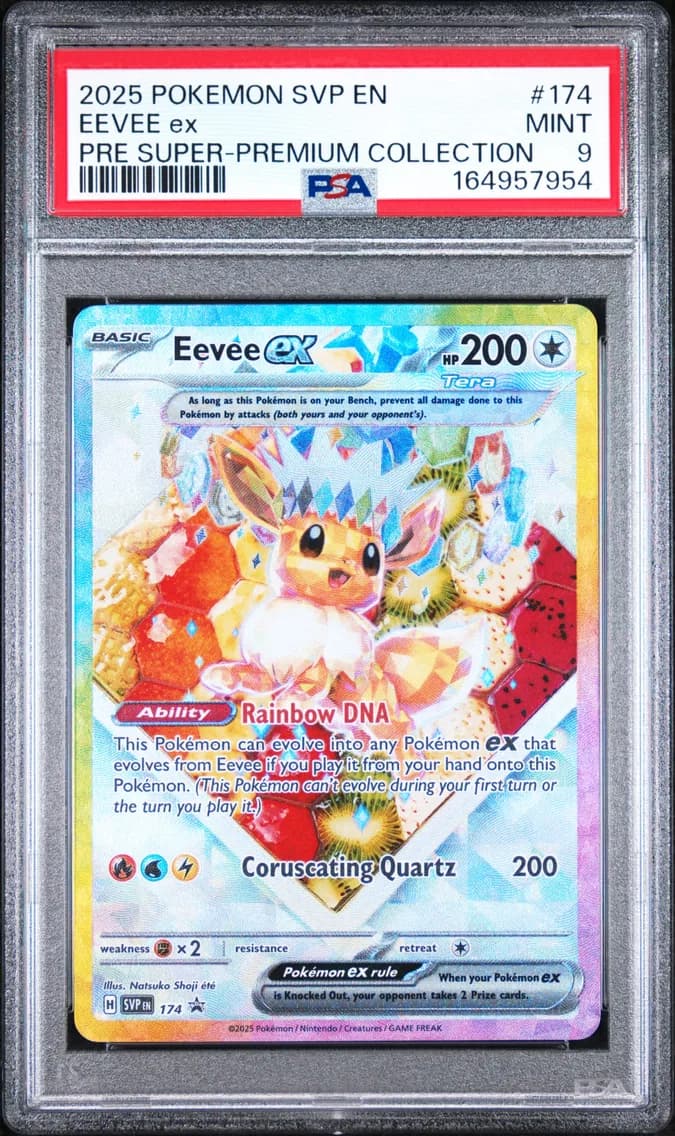 Eevee EX, SV Black Star Promo, PSA 9