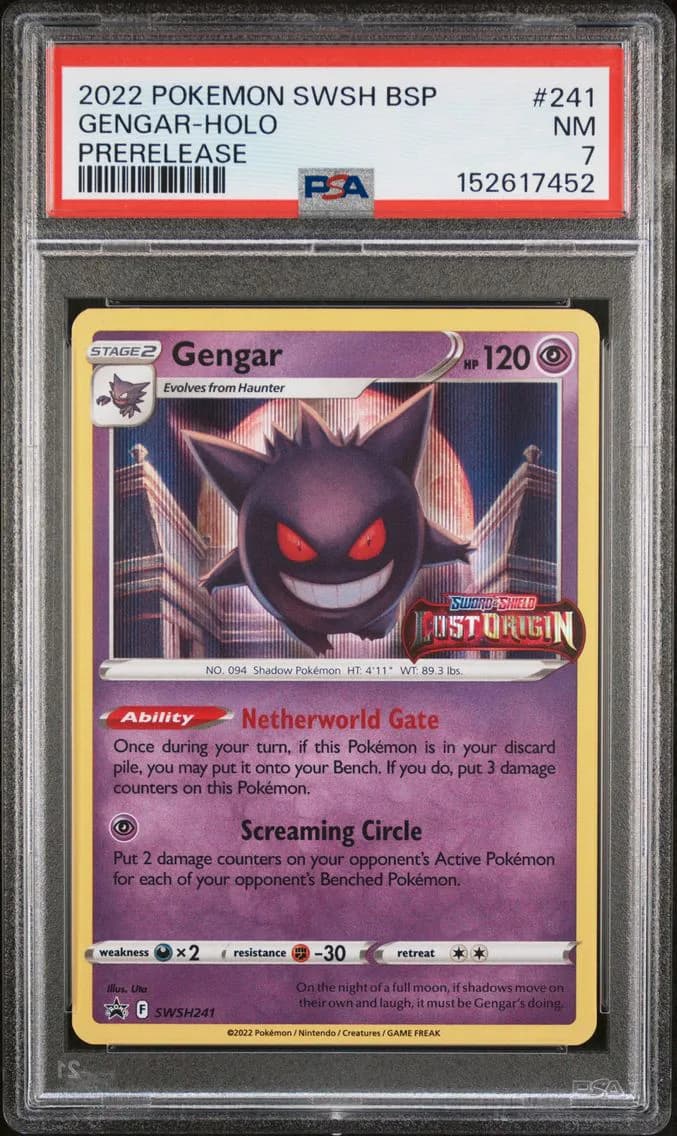 Gengar-Holo, Swsh Black Star Promo, PSA 7