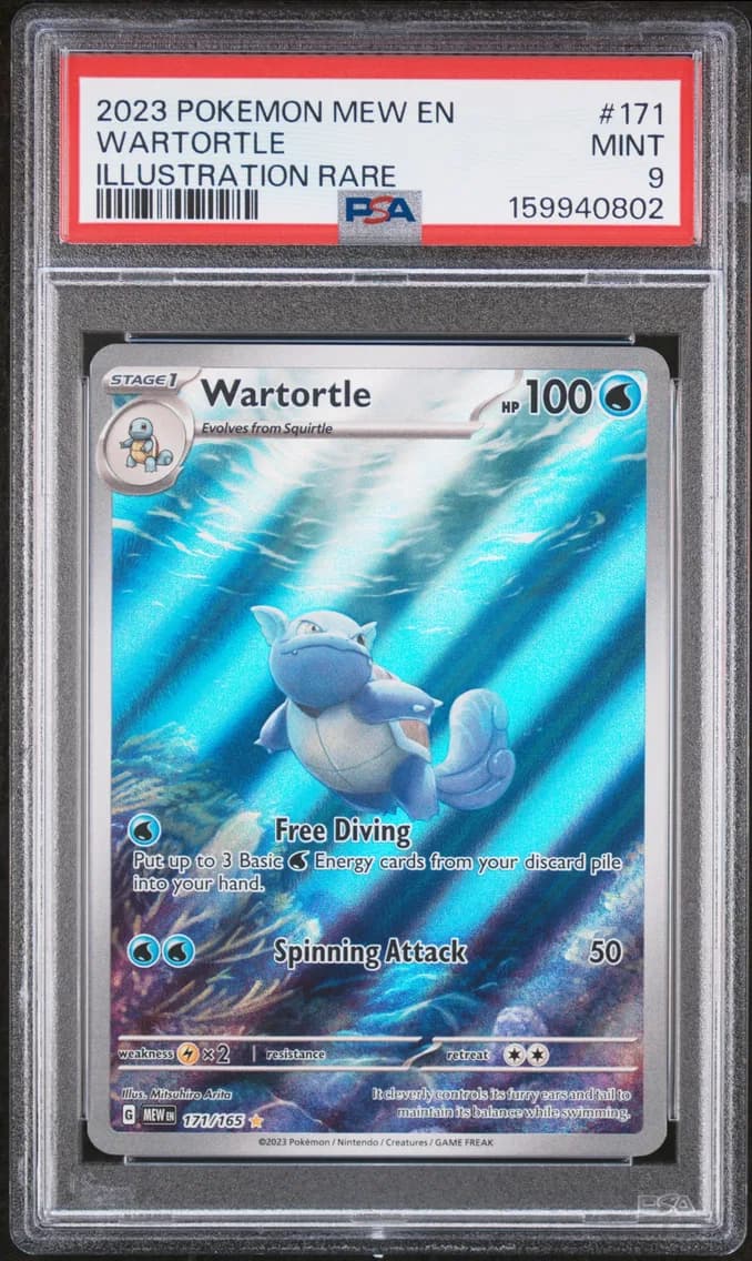 Wartortle, 151, PSA 9