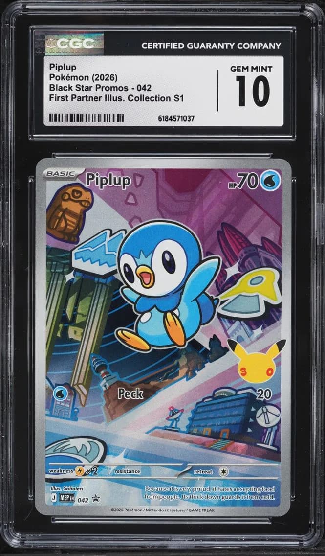 Piplup, Black Star Promos - Mega Evolution MEP EN, CGC 10