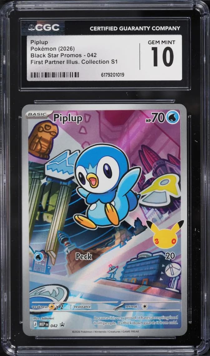 Piplup, Black Star Promos - Mega Evolution MEP EN, CGC 10