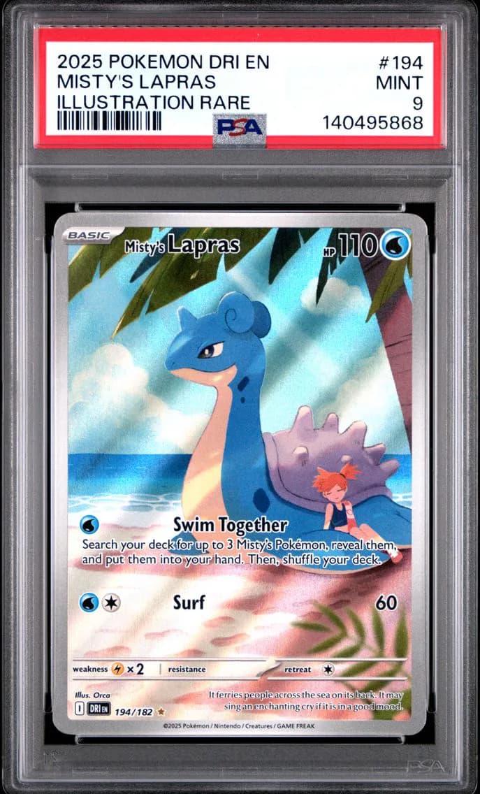 Misty's Lapras, Destined Rivals, PSA 9