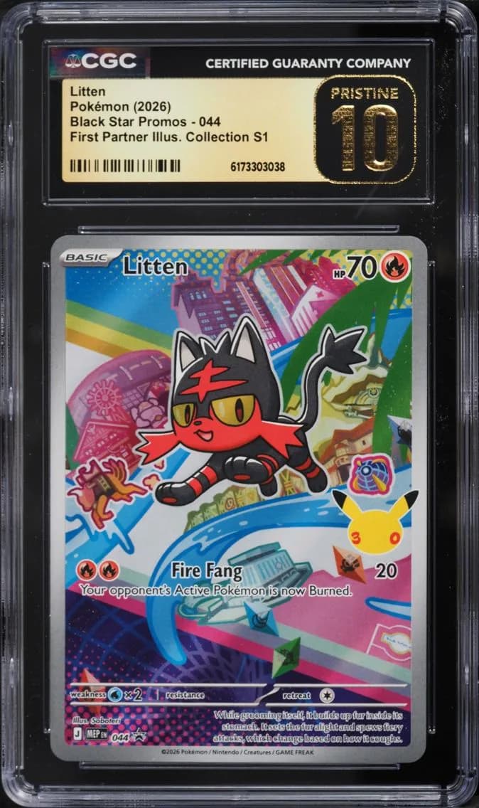 Litten, Black Star Promos - Mega Evolution MEP EN, CGC 10