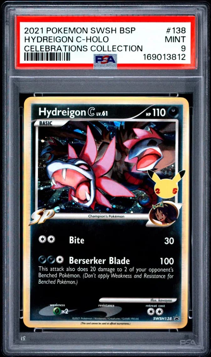 Hydreigon C-Holo, Swsh Black Star Promo, PSA 9