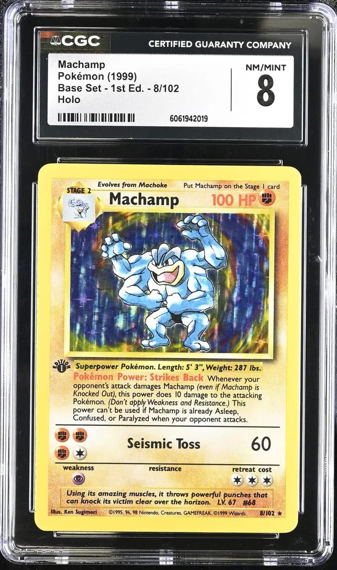 Machamp, Base Set - 1st Edition, CGC 8