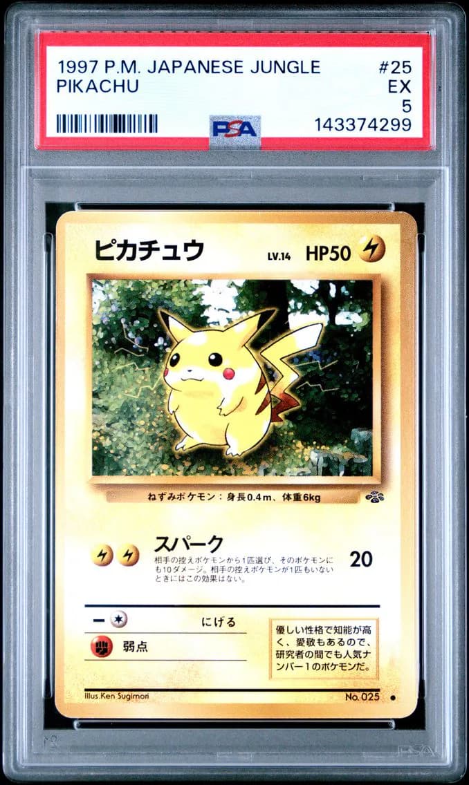 Pikachu, Japanese Jungle, PSA 5