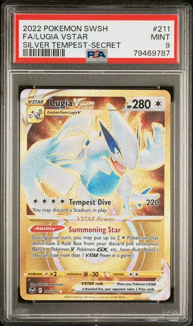 Lugia VSTAR, Sword & Shield Silver Tempest, PSA 9