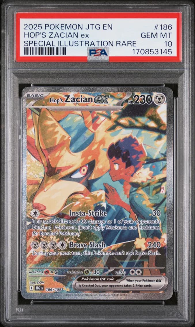 Hop's Zacian EX, Journey Together, PSA 10