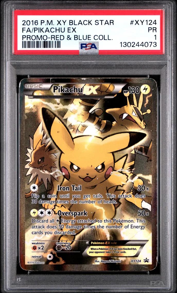 Pikachu EX, XY Black Star Promo, PSA 1