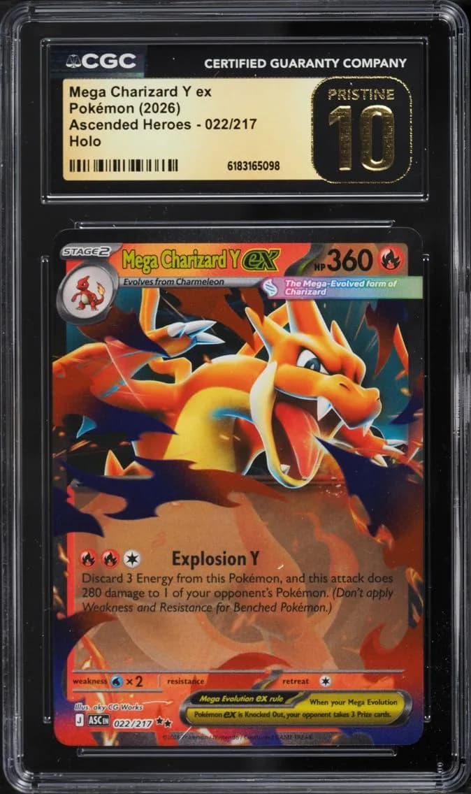 Mega Charizard Y ex, Ascended Heroes, CGC 10