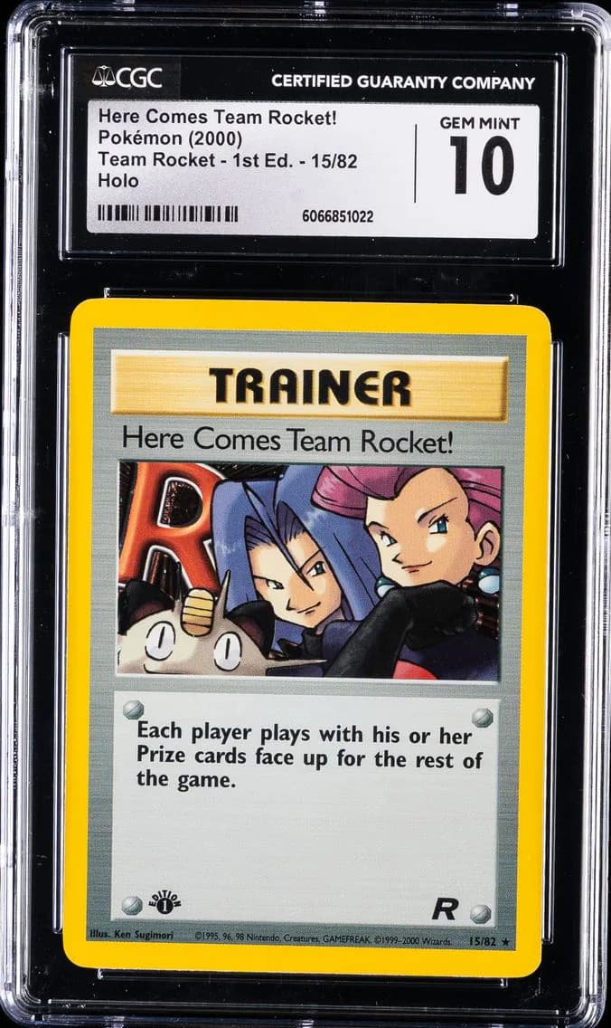 Here Comes Team Rocket!, Team Rocket - 1st Edition, CGC 10