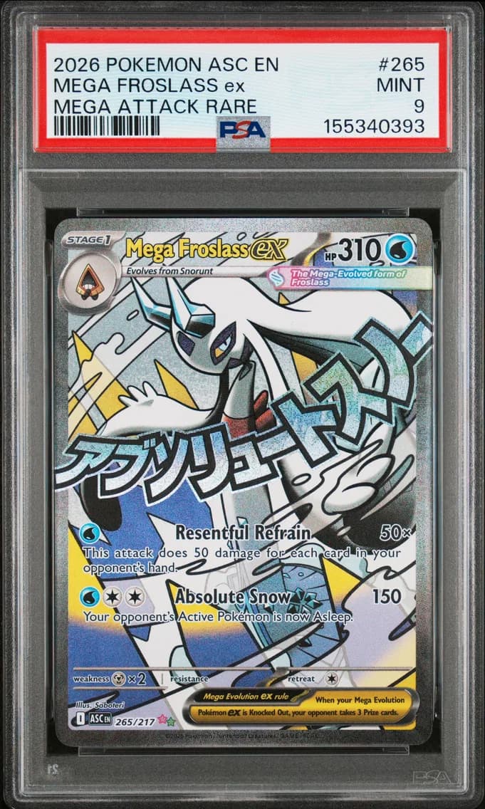 Mega Froslass EX, Ascended Heroes, PSA 9