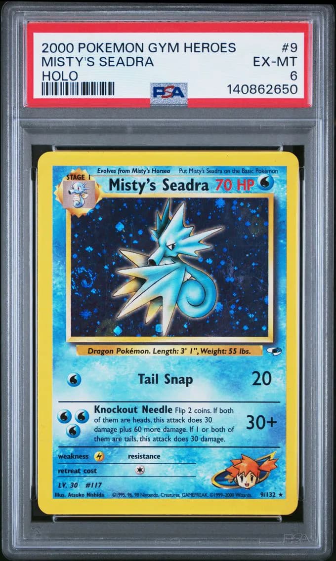 Misty's Seadra, Gym Heroes, PSA 6