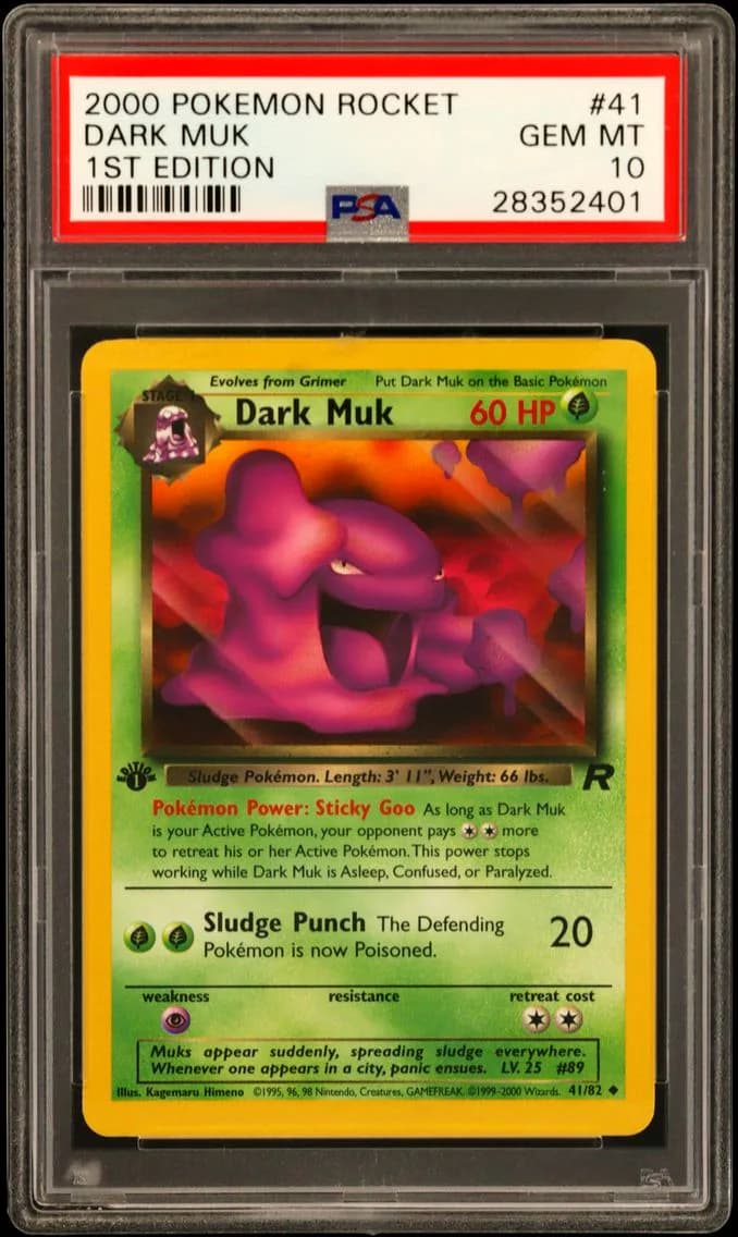 Dark Muk 1st Edition, Rocket, PSA 10