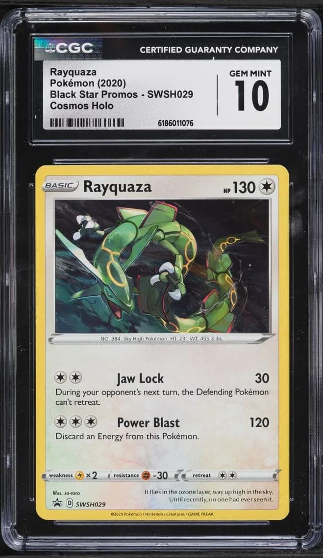 Rayquaza, Black Star Promos - Sword & Shield, CGC 10