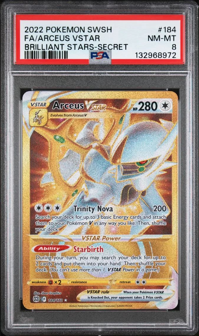 Arceus VSTAR, Sword & Shield Brilliant Stars, PSA 8