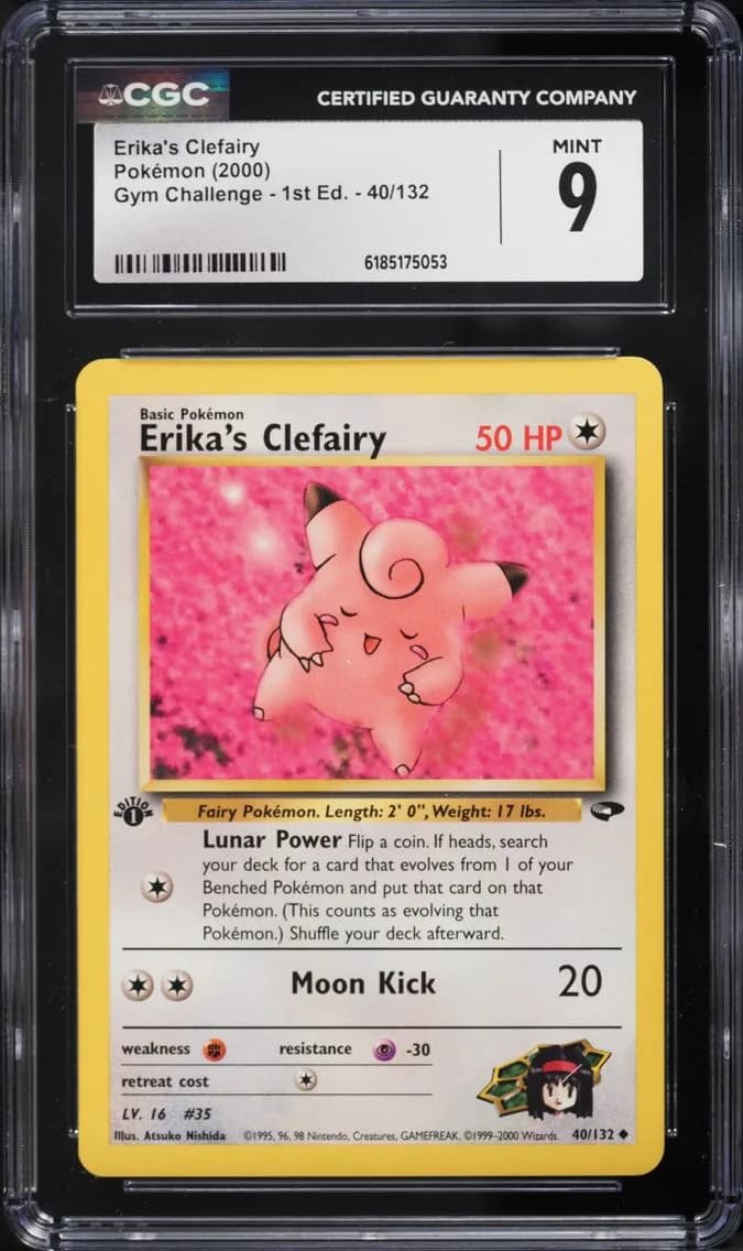 Erika's Clefairy, Gym Challenge - 1st Edition, CGC 9