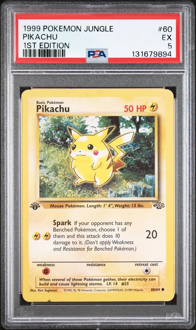 Pikachu 1st Edition, Jungle, PSA 5