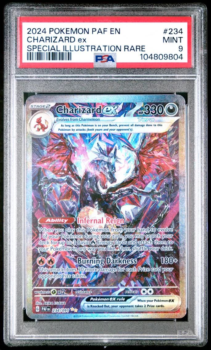 Charizard ex, Paldean Fates, PSA 9