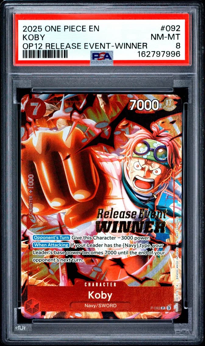 Koby, One Piece Promos, PSA 8
