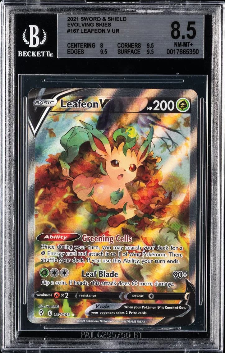 Leafeon V, Sword and Shield Evolving Skies, BGS 8.5