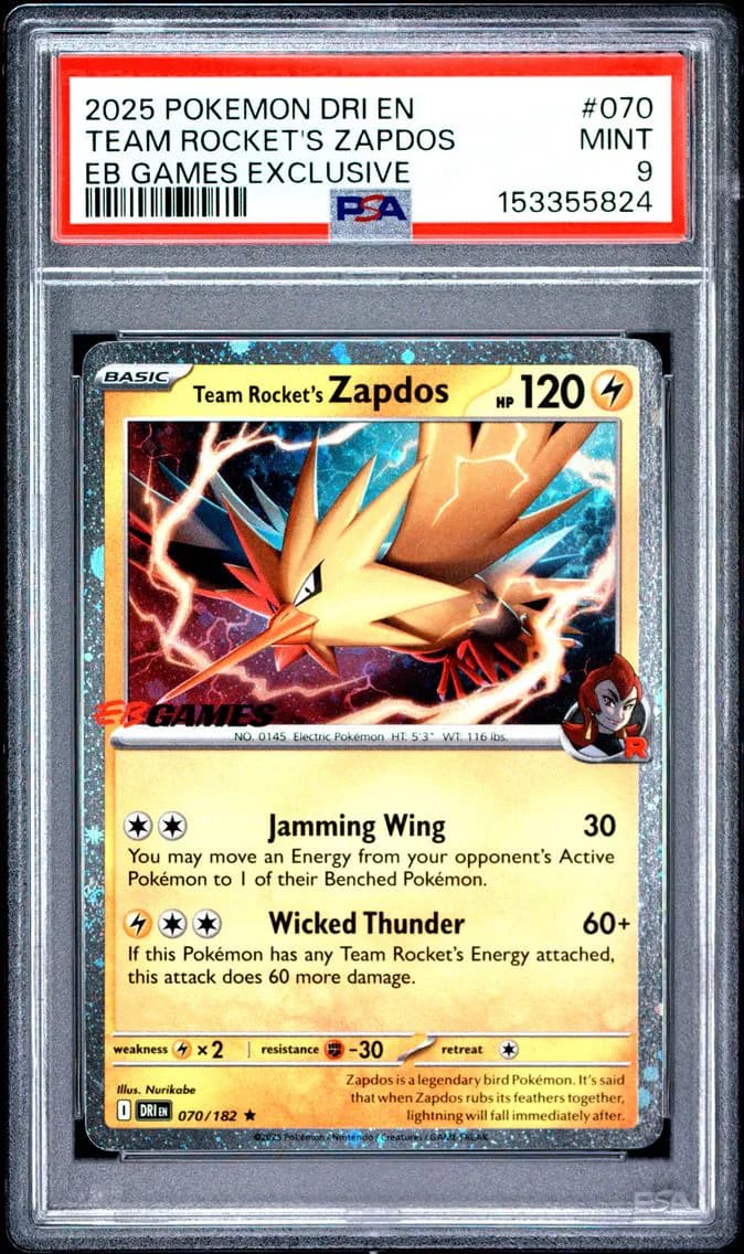 Team Rocket's Zapdos, Destined Rivals, PSA 9