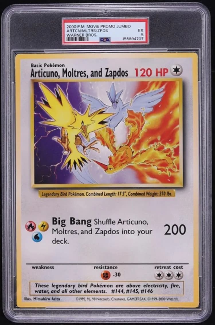 Articuno/Moltres/Zapdos, Game Movie, PSA 5